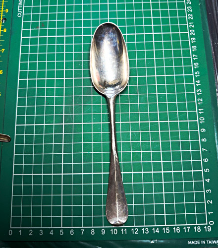 Single silver spoon hallmarked - silver,