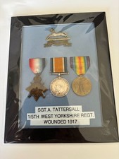 SET OF 3 WW1 MEDALS , SGT 