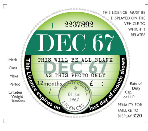 December 1967 tax - tax, disc