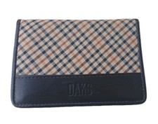  DAKS LONDON FOLDING CARD WALLET COMPACT PLAID TARTAN DESIGN Made in UK