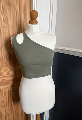 Zara khaki green - green, one-shoulder