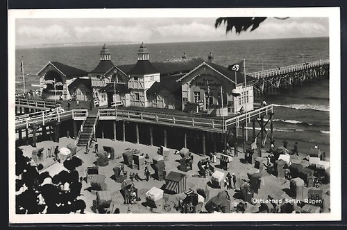 Postcard sellin pier and - postcard,