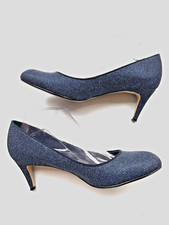 Women's UNTOLD 3" Heel Court Shoes Metallic Shiny Blue UK 6.5 / 40 Pre-owned