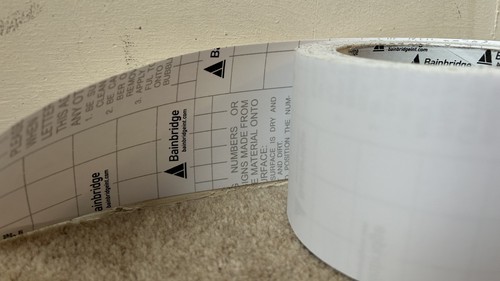 80mm white pressure sensitive - 80mm,