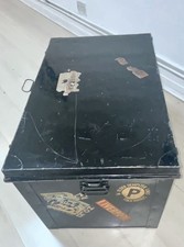 Large Vintage Metal Trunk with