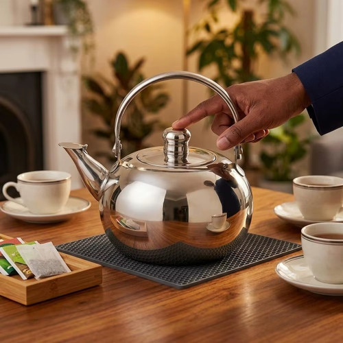 Stainless steel teapot - stainless,