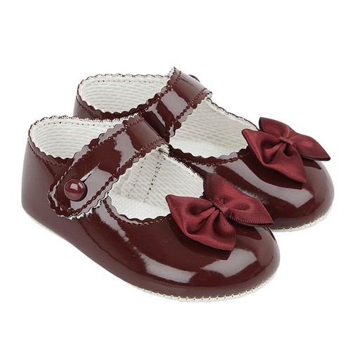 Baby shoes burgundy patent - baby,
