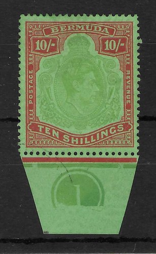 Bermuda 1938 green and - bermuda, 10/-
