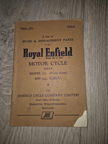 Vintage royal enfield spares - royal,