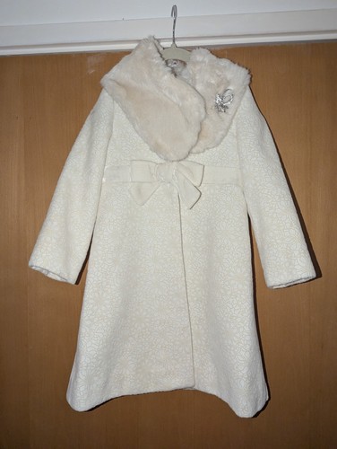Monsoon girls cream coat with - monsoon,