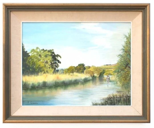 Large vintage oil - vintage, painting