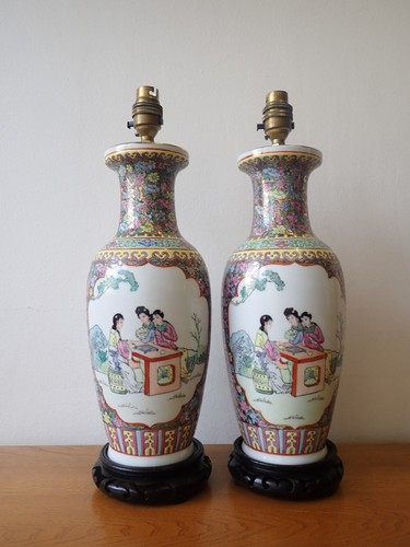 Pair chinese famile - chinese, rose