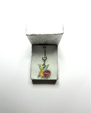 NEW Disney World Tinkerbell January Birthday Charm on Clear Crystal Belly Bar 