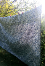 Laura Ashley Palace Garden vintage quilted bedspread double king size 81"x107"