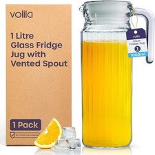 Glass Pitcher with Lid 1L