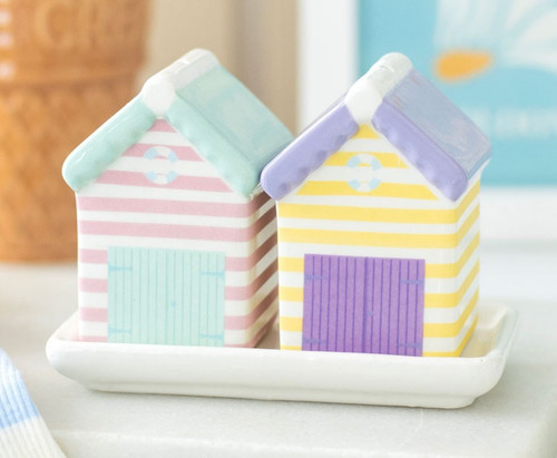 Pastel beach hut ceramic - s,