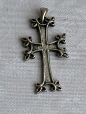 Vintage Ola Gorie OMG Sterling Silver Celtic Cross Pendant Gothic Style 5.9g