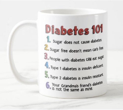 Diabetes 101 ceramic mug - diabetes,
