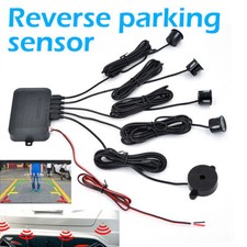 4 x Parking Sensors Car Auto Reverse Backup Rear Radar LED Alert System KIT UK
