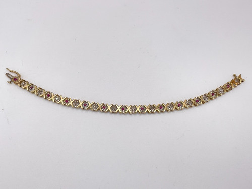 9ct gold hallmarked ruby - ruby, &