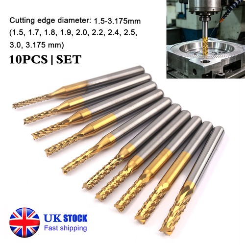 10pcs shank cnc router - 1/8",