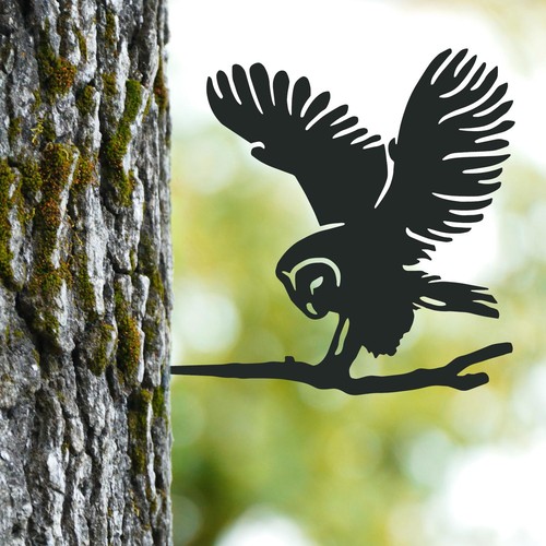 Steel barn owl tree - barn,