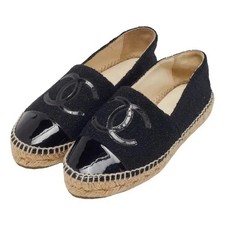 Chanel  Black CC  Toe Fabric