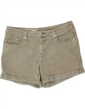 MOSSIMO Womens Mid Rise Denim Shorts US 12 Large W31 Grey Cotton AZ07