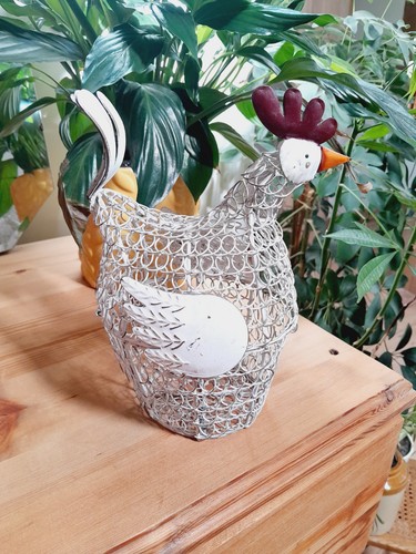Vintage wire hen egg - vintage,