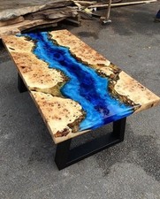 Modern Blue Resin Table –