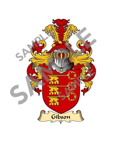 Gibson surname coat - gibson, arms