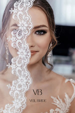 2 tiers wedding veil with