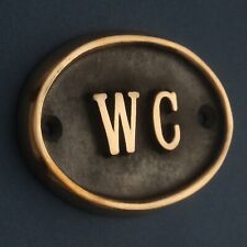 WC Toilet Door Sign · Bronze ·