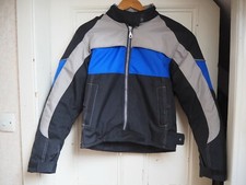 REDUCED!! Excellent condition biker jacket blue black grey with kevlar Size M