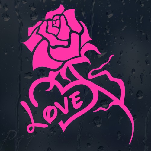 Beautiful flower love rose car - love,