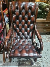 Brown Chesterfield Slipper Chair