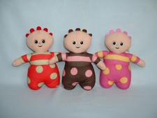 IN THE NIGHT GARDEN Set Of 3 TOMBLIBOOS Cuddly Soft Plush Toys (OOO/EEE/UNN/BBC)