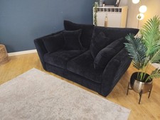 Sofology Calista 2 Seater Full Back in Soft Chenille Ebony (WA2)