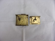 Antique pair brass cabinet - of,