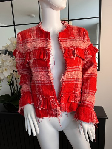 Zara red plaid tweed - red, jacket