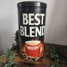 Vintage Original Nescafe "Best Blend" Empty Coffee Tin Kitchen Decor/Storage