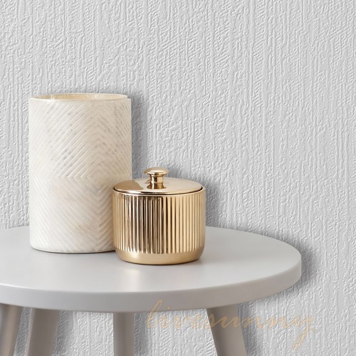 10m white paintable wallpaper - white,