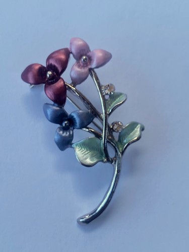 Vintage style enamel - enamel, flower
