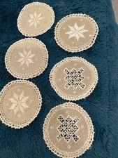 Six Vintage LEFKARA Lace Stars