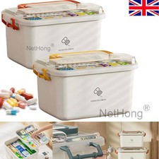 Medicine Storage Box Portable Medication Storage Large-Capacity Medicine Box UK