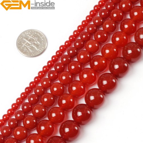 Natural gemstone round - natural, red