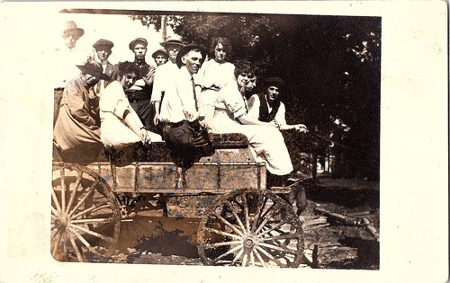 Rppc postcard group men - rppc, of