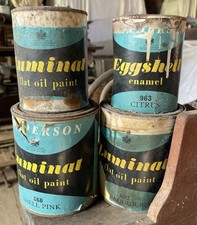 4 Vintage Arthur Sanderson & Sons Ltd Luminat Paint Tins 