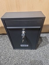 Square Post Box, Black