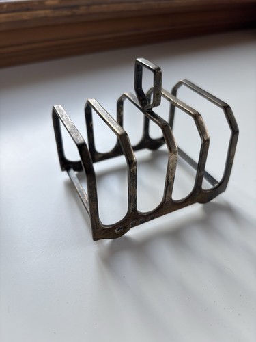 Antique solid silver toast - antique,